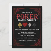 Soirée de jeu de cartes de poker noir (Devant)