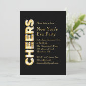 Soirée de la Saint Sylvestre Invitation en noir (Debout devant)