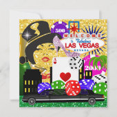Soirée de Las Vegas - Invitation Casino / Poker (Devant)