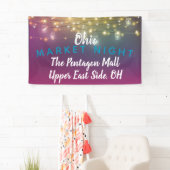 soirée de marché, bannière de foire artisanale, ba (En situation)