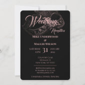 Soirée de mariage élégant Invitation (Devant)