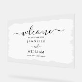 Soirée de mariage élégante Bienvenue Peinture blan (Angle)