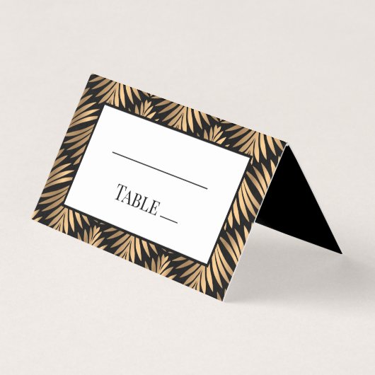 Soirée de mariage élégante Black Gold Art Déco Gat (Front)