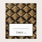 Soirée de mariage élégante Black Gold Art Déco Gat (Outside Unfolded)