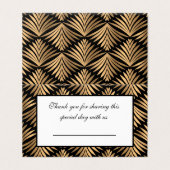 Soirée de mariage élégante Black Gold Art Déco Gat (Outside Unfolded)