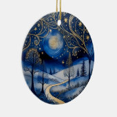 Soirée de neige Starry Ornement personnalisé (Droite)