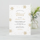 Soirée de Noël Gold & Black Invitation (Debout devant)