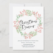 Soirée de Noël Invitation | couronne (Devant)