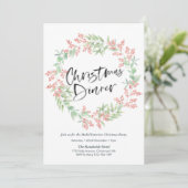 Soirée de Noël Invitation | couronne (Debout devant)