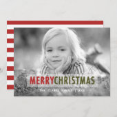 Soirée de Noël moderne | Carte photo de vacances (Devant / Derrière)