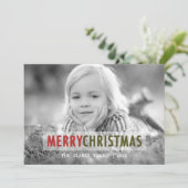 Soirée de Noël moderne | Carte photo de vacances (Debout devant)