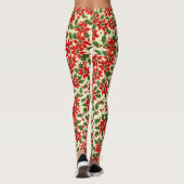 Soirée de Noël Poinsettia Leggings de haute qualit (Dos)