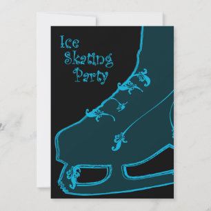 soirée de patinage sur glace invitation paisley