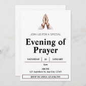 Soirée de prière Invitation (Devant / Derrière)