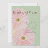 Soirée de Prière | Invitation Plate Gerbera Daisy (Devant)