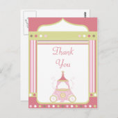 Soirée de princesse de transport merci carte posta (Devant / Derrière)