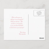 Soirée de princesse de transport merci carte posta (Dos)