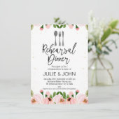 soirée de répétition florale aquarelle Invitation (Debout devant)