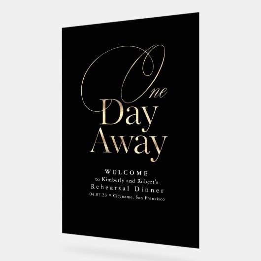 Soirée de répétition moderne élégante Noir Bienven (Angle)