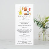 Soirée de Thanksgiving Friendsgiving Menu du dîner (Debout devant)