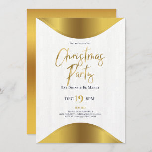 Soirée de typographie de Noël or invitation