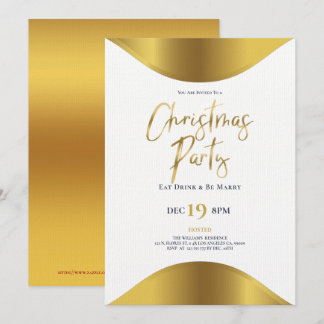 Soirée de typographie de Noël or invitation