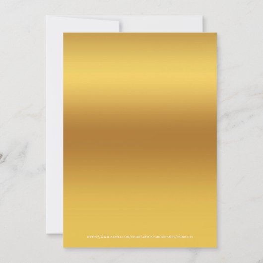 Soirée de typographie de Noël or invitation (Dos)