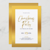 Soirée de typographie de Noël or invitation (Devant / Derrière)