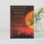 Soirée des invitations de mariage d'Halloween élég (Debout devant)