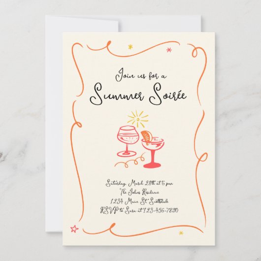 Soirée d'été Invitation (Devant)