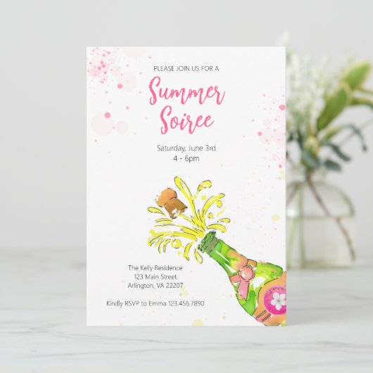 Soirée d'été Invitation - Cocktail d'été (Debout devant)