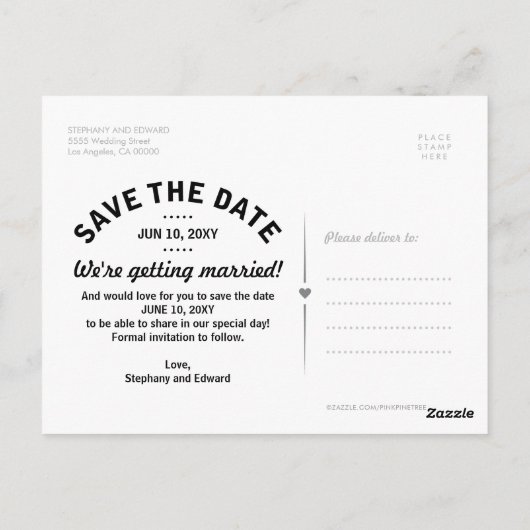 Soirée d'été Sunset Sea Enregistrer la date Carte  (Dos)