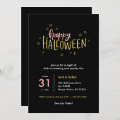 Soirée d'Halloween Invitation (Devant / Derrière)