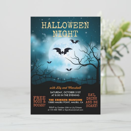 Soirée d'Halloween | Invitation (Debout devant)
