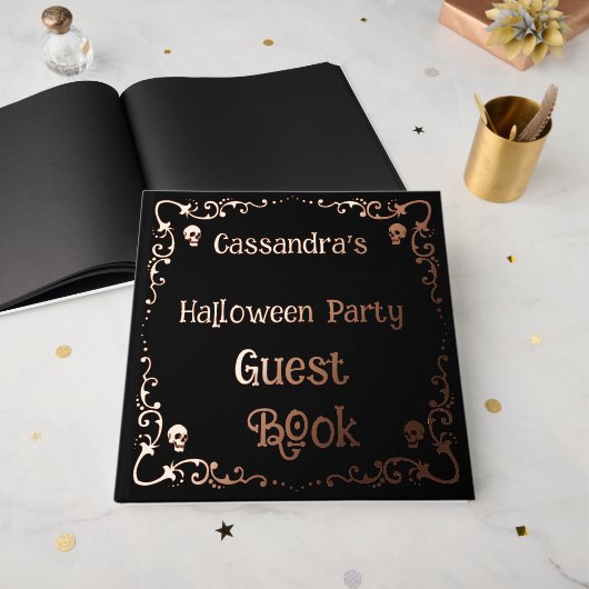 Soirée d'Halloween personnalisée (Recto ouvert)