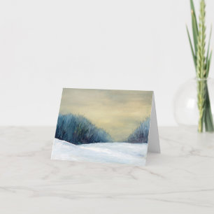 Soirée d'hiver Noël veille belle carte saisonnière