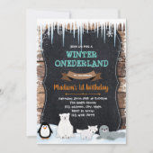 soirée d'hiver thème arctique Invitation (Devant)