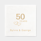 Soirée du 50e Anniversaire moderne et élégante (Recto)