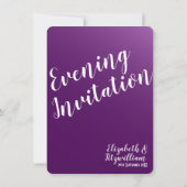 Soirée élégante violet foncé Invitation (Dos)