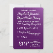 Soirée élégante violet foncé Invitation (Devant)