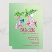 Soirée Jardin Nectar Invitation (Devant / Derrière)