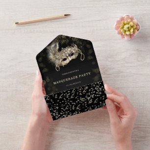 Soirée masquée avec Cartes de réponse RSVP
