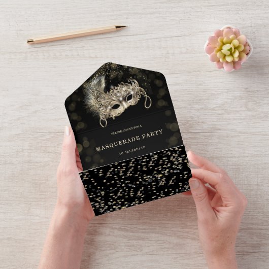 Soirée masquée avec Cartes de réponse RSVP (Vidéo)