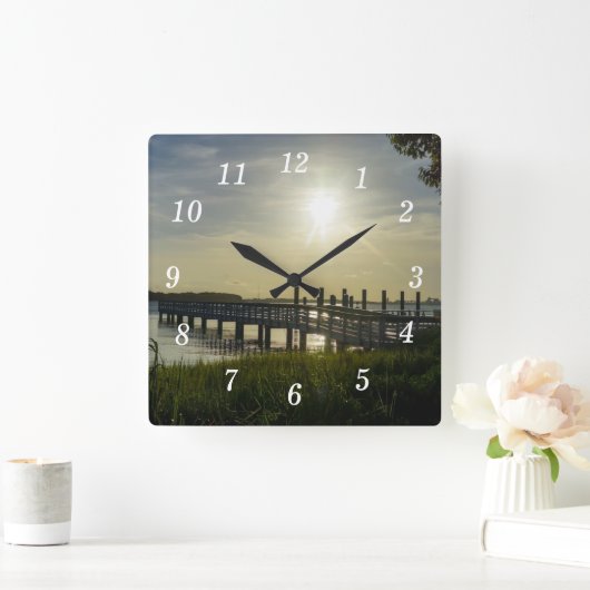 Soirée Paisible À Cooper River Wall Horloge (Maison)