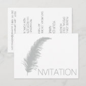 Soirée Poésie Plumes Invitation Vip Invitation (Devant / Derrière)