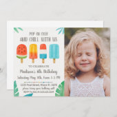 Soirée Popsicle Invitation d'anniversaire (Devant / Derrière)