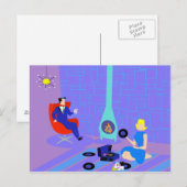 Soirée rétro à la maison Carte postale (Devant / Derrière)