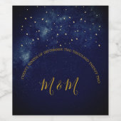 Soirée Sky Stars Blue Mariage Étiquette de vin per (Étiquettes simples)