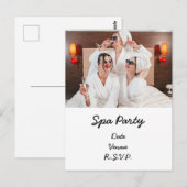 Soirée spa avec invitation photo personnalisée (Devant / Derrière)
