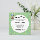 Soirée Teddy Bear Anniversaire Invitation (Debout devant)